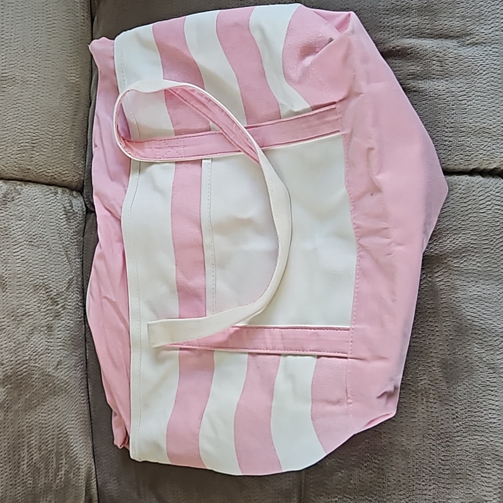 DALIX pink and white beach tote 🩷